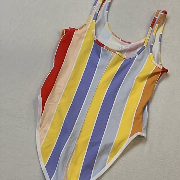 NWOT NIKE Colorful Stripes Tank Bodysuit - Size Small - Picture 7 of 12